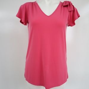 Ivanka Trump Mauve Short Sleeve w/ 1 Shoulder Bow